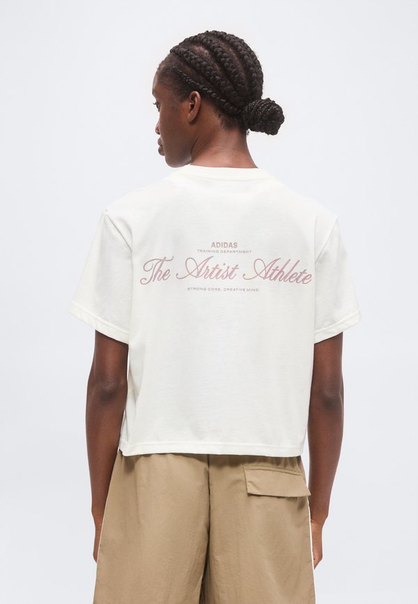 adidas Performance POWER TRAINING GRAPHIC  - Sports T-shirt - off white