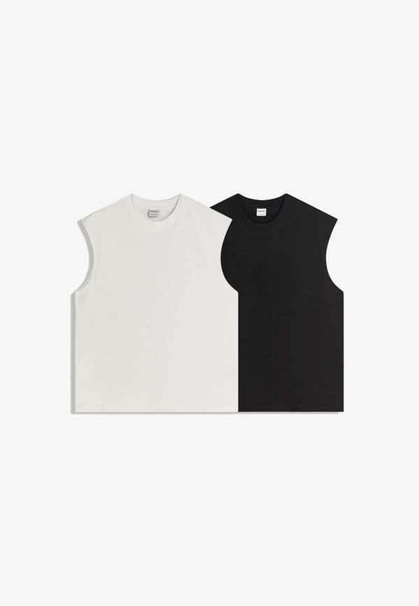 Bershka PACK OF 2 WORKER  - Top - white