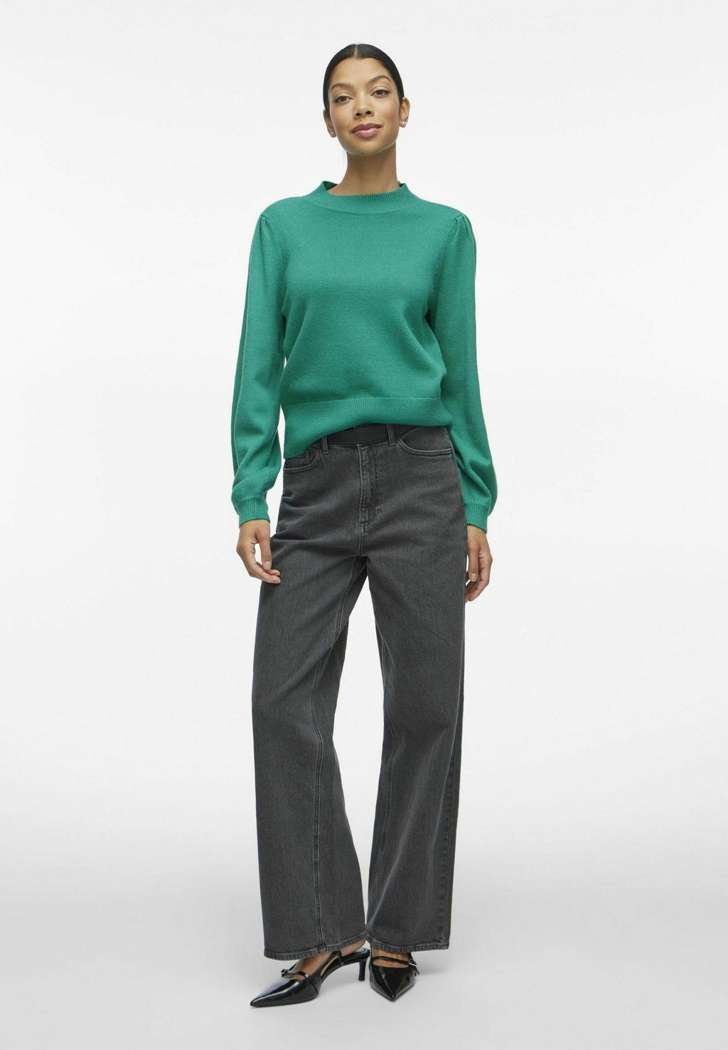 VILA VIRIL TURTLE-NK BALLOON L/S TOP - NOOS