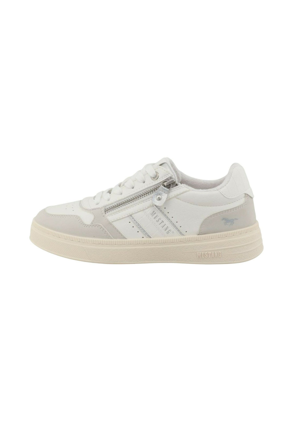 Mustang DAMEN LOW SNEAKER LOW TOP 26M0592002 WEISS 00170 WHITE-SILVER