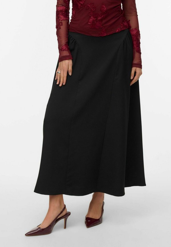 Vero Moda VMSALLY High waist Long - Maxi skirt - black
