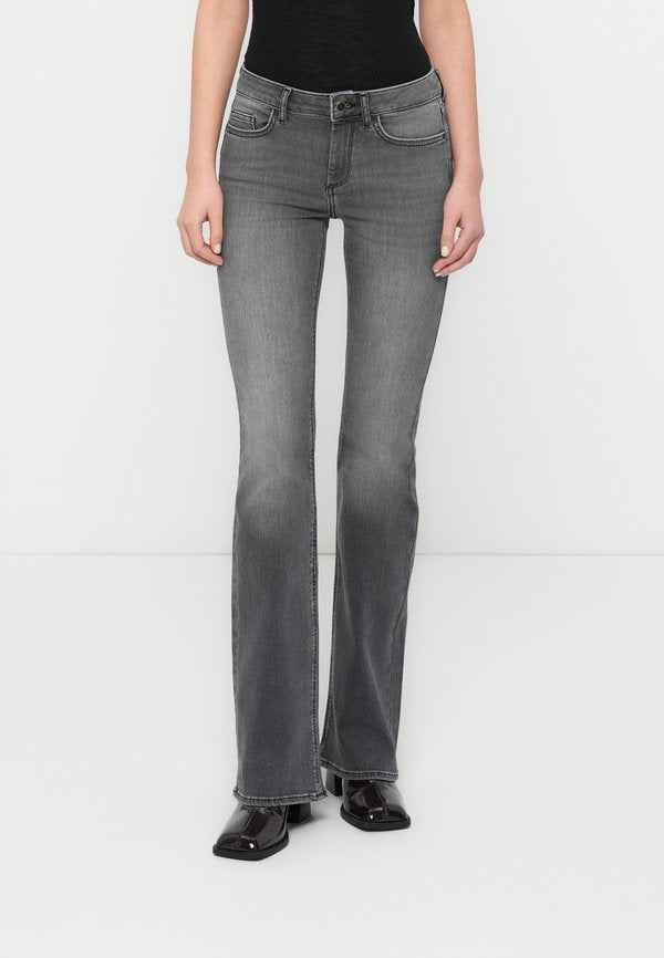 ONLY Flared fit ONLBLUSH Mid waist - Flared Jeans - grey denim