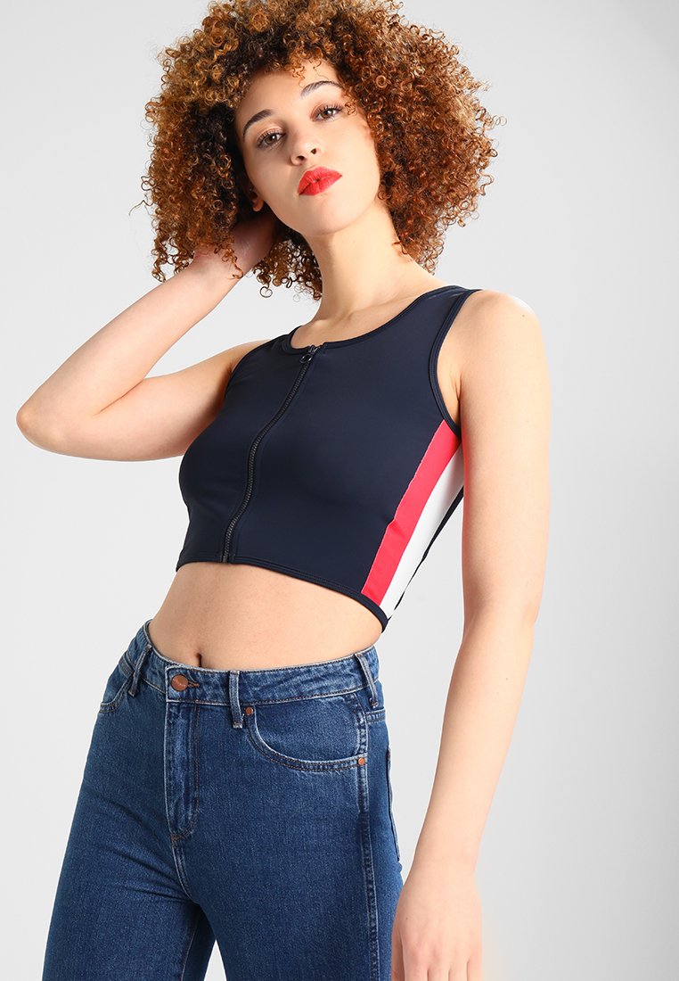 Urban Classics LADIES SIDE STRIPE CROPPED ZIP