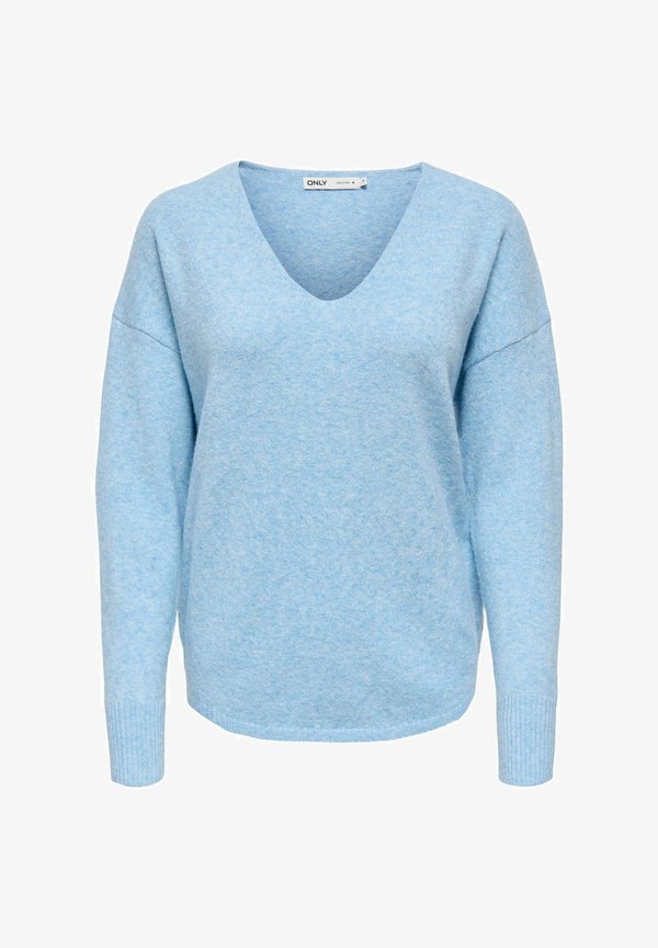 ONLY ONLRICA LIFE L/S V-NECK PULLO KNT NOOS - Jumper - little boy blue