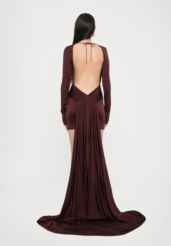 David Koma OPEN BACK GATHER DETAIL LONG