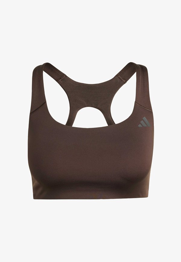 adidas Performance OPTIME WORKOUT MEDIUM SUPPORT BRA - Medium support sports bra - aurora coffee