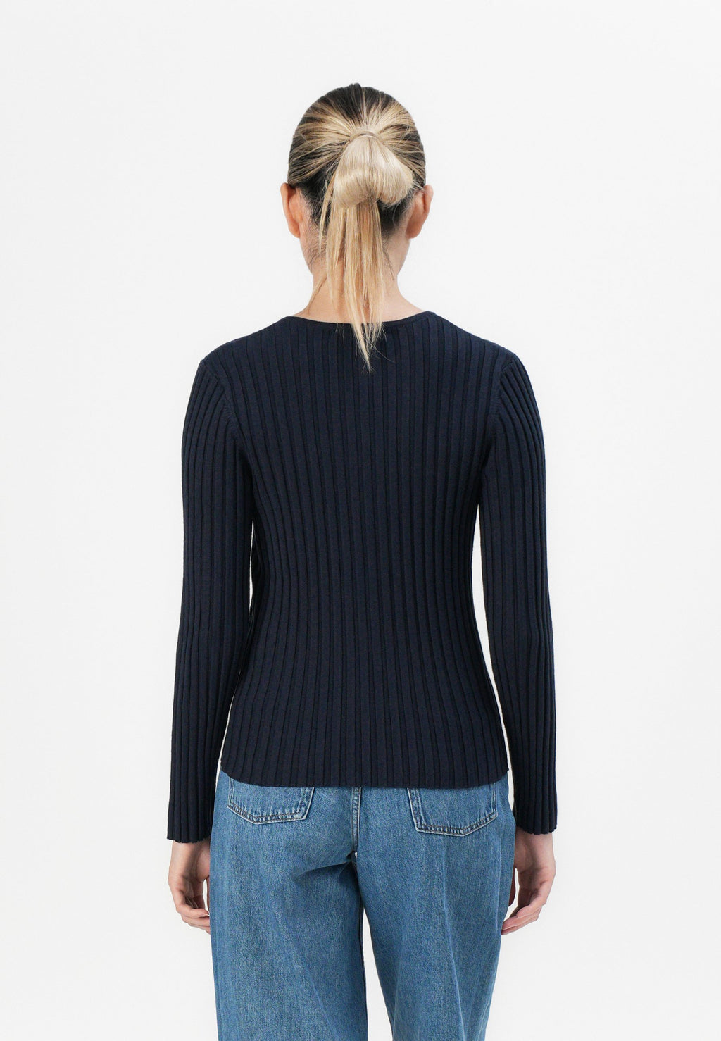 Selected SLFHELEN BUTTON O NECK