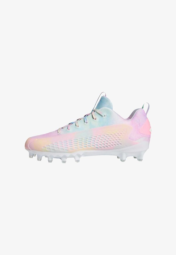 adidas Performance ADIDAS PERFORMANCE ANTHONY EDWARDS 1 LOW AMERICAN FOOTBALL CLEATS - Soft-ground football boots - acid orange   cloud white   cloud white