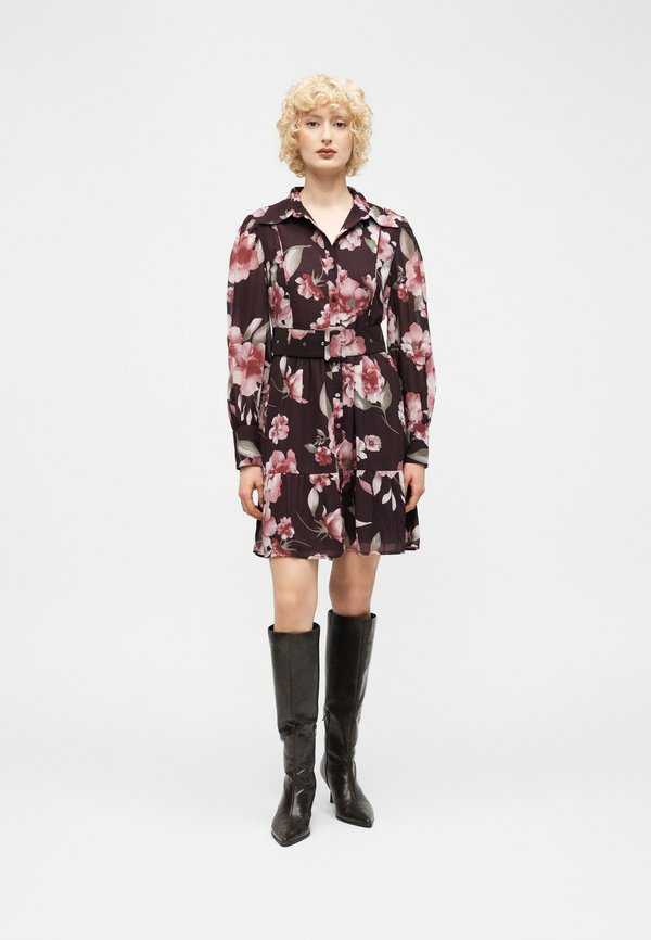 Vero Moda VMIRIS SHIRT DRESS - Shirt dress - chocolate torte