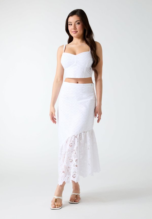 Guess SHARON EYELETS FLARE MIDI SKIR
