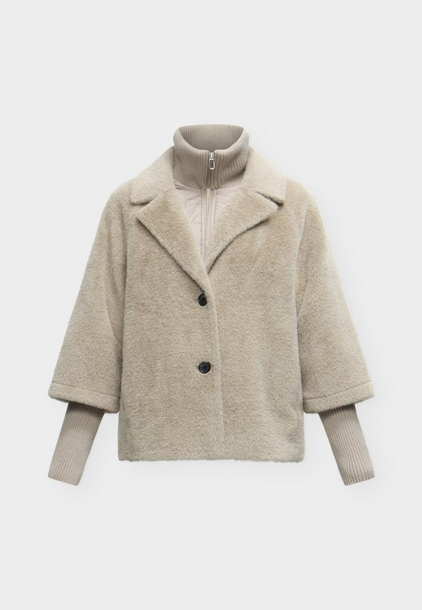 TOM TAILOR COSY CAPE JACKET - Winter jacket - soft taupe grey
