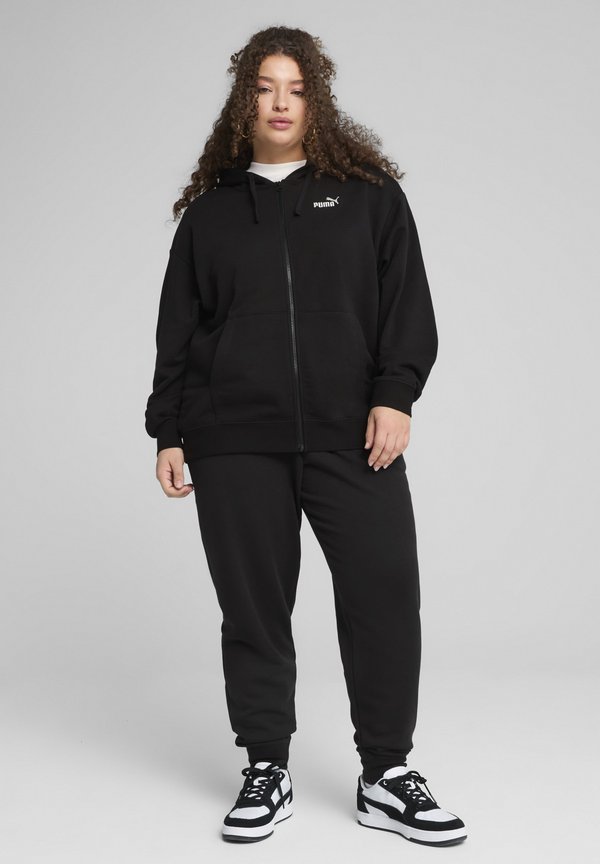 Puma SMALL LOGO COMFORT MIT DURCHGEHENDEM  - Zip-up sweatshirt - black