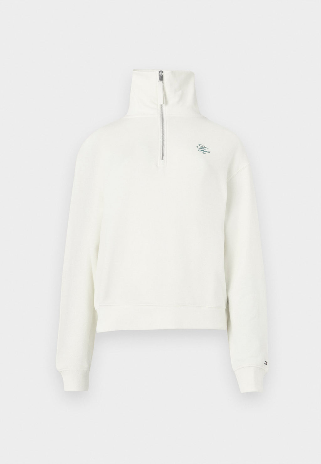 LOGO EMBROIDERY TERRY HALF-ZIP JUMPER Media 1