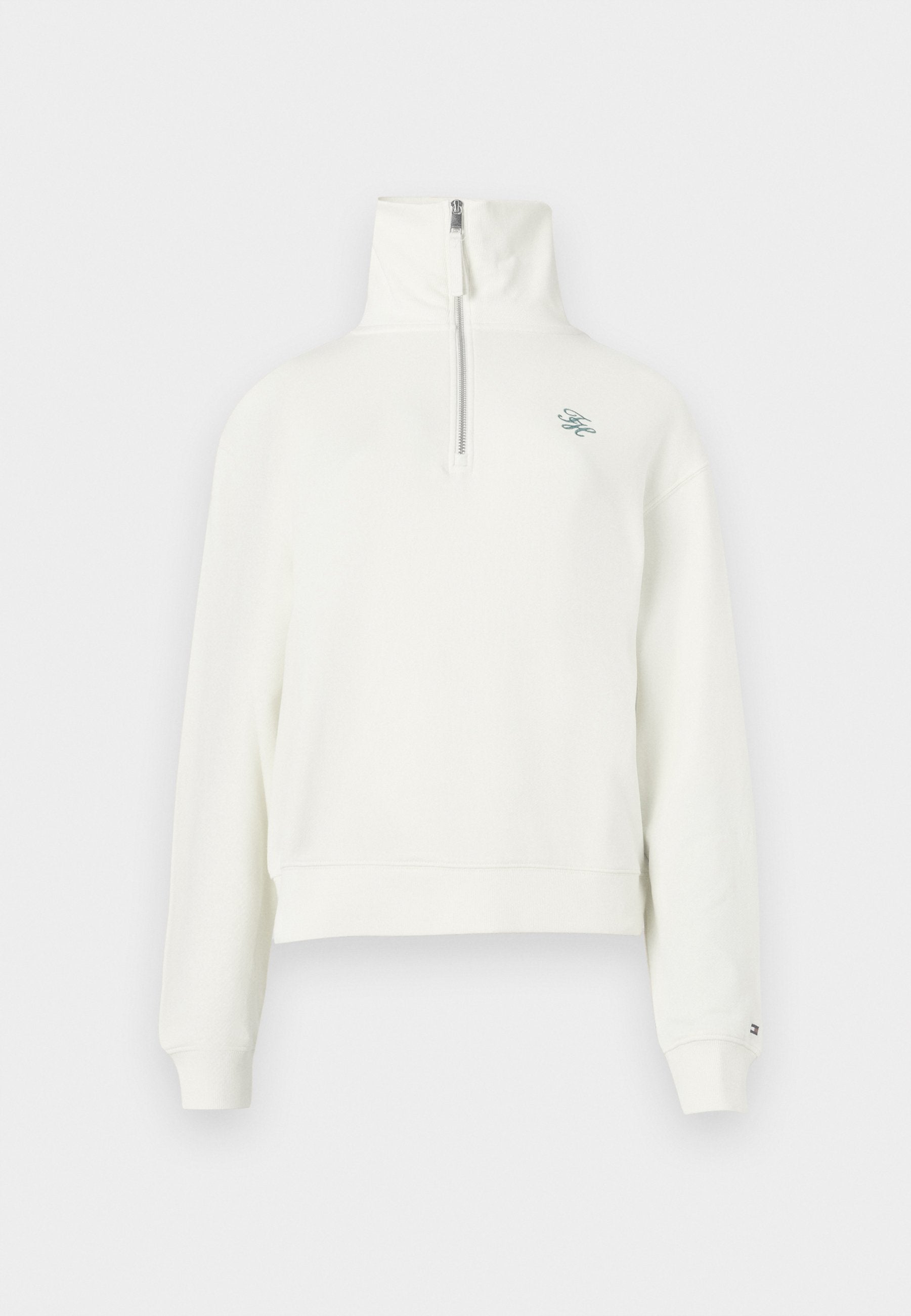 LOGO EMBROIDERY TERRY HALF-ZIP JUMPER Media 1