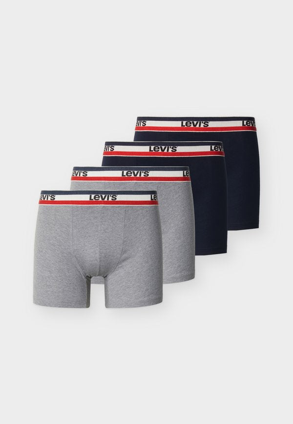 Levi's® MEN REPEAT LOGO 4 PACK - Boxer briefs - navy/grey melange