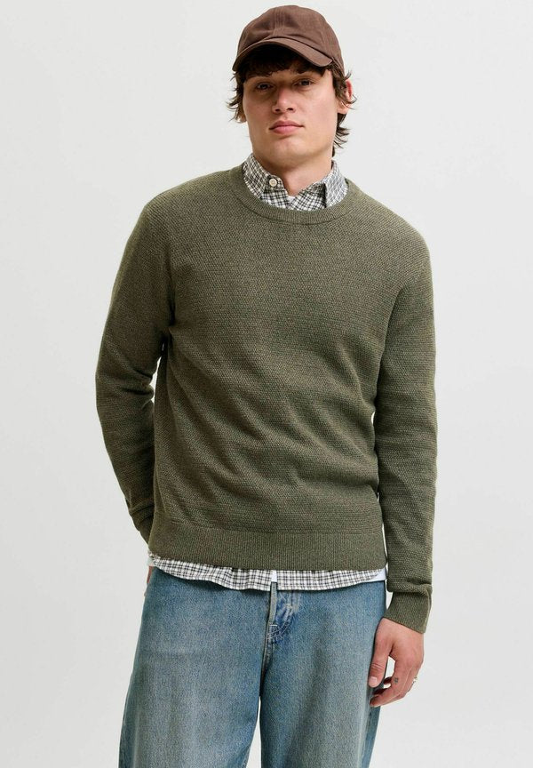 Jack & Jones JJERYDER KNIT CREW NECK NOOS - Jumper - rosin