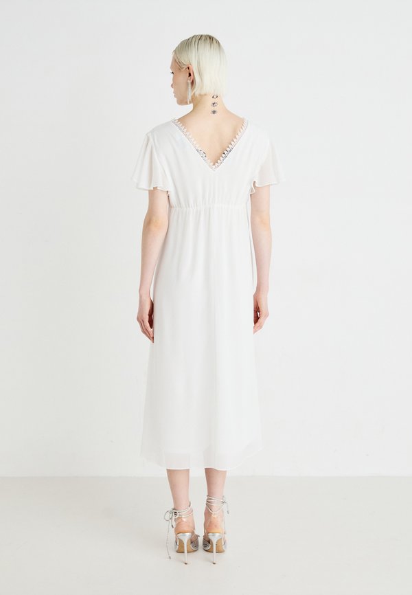 VILA VILILLA V NECK MIDI DRESS