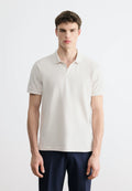 Calvin Klein Jeans OPEN COLLAR CASUAL - Polo shirt - white sand