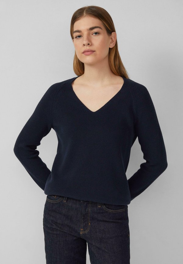 s.Oliver AUS MIT V-AUSSCHNITT - Jumper - navy