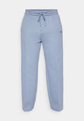 Helleblaue Sweatpants aus weichem Stoff, mit einem Kordelzugbund und einer lockeren Passform mit schmal zulaufendem Bein-Design.