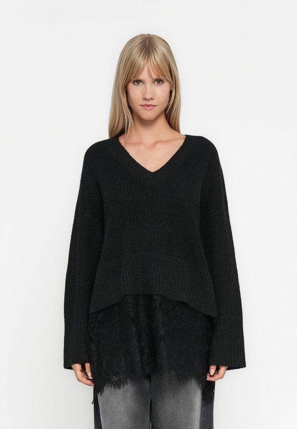 ONLY ONLVIVIA LIFE V NECK - Jumper - black