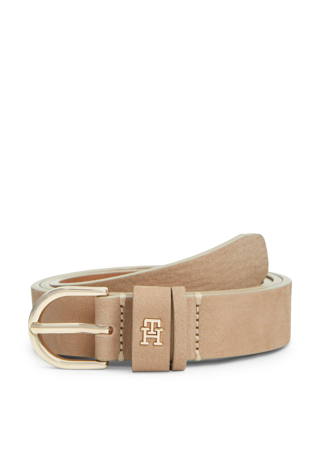 ESSENTIAL ROUNDED BUCKLE LEATHER BELT Media 1