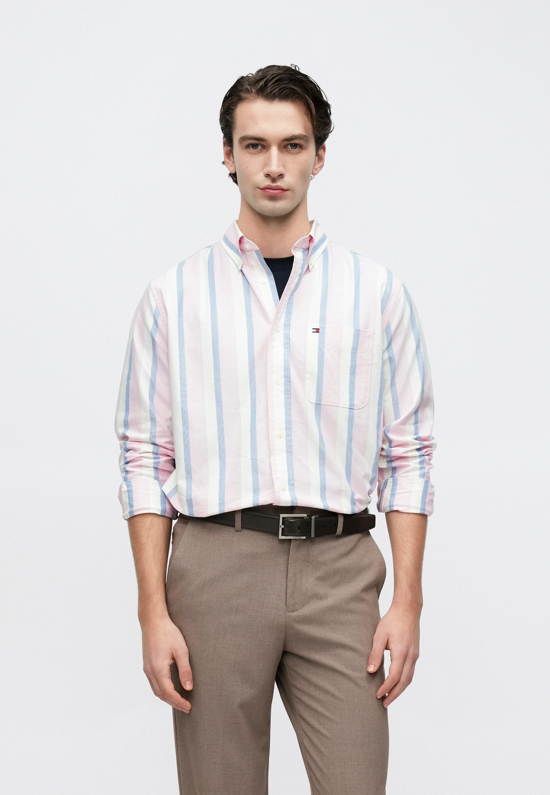 RELAXED FIT STRIPE OXFORD SHIRT Media 3