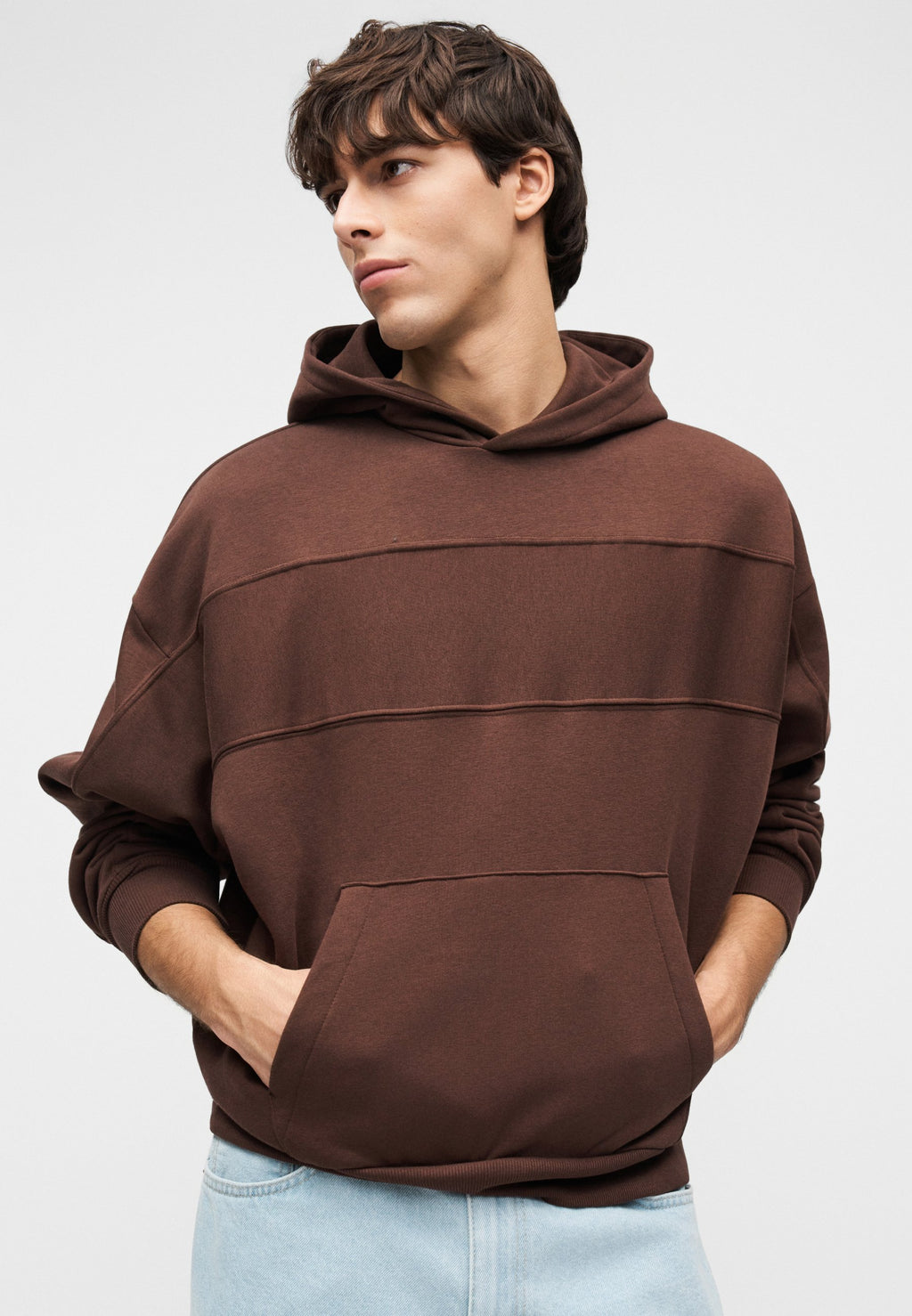 YOURTURN UNISEX RELAXED FIT PANNELED HODDIE