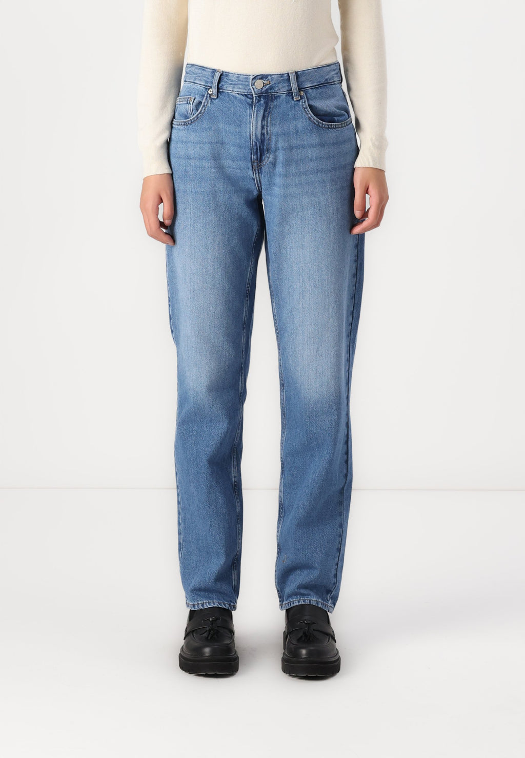 Straight fit ONLLUMI Mid waist Mom Media 3