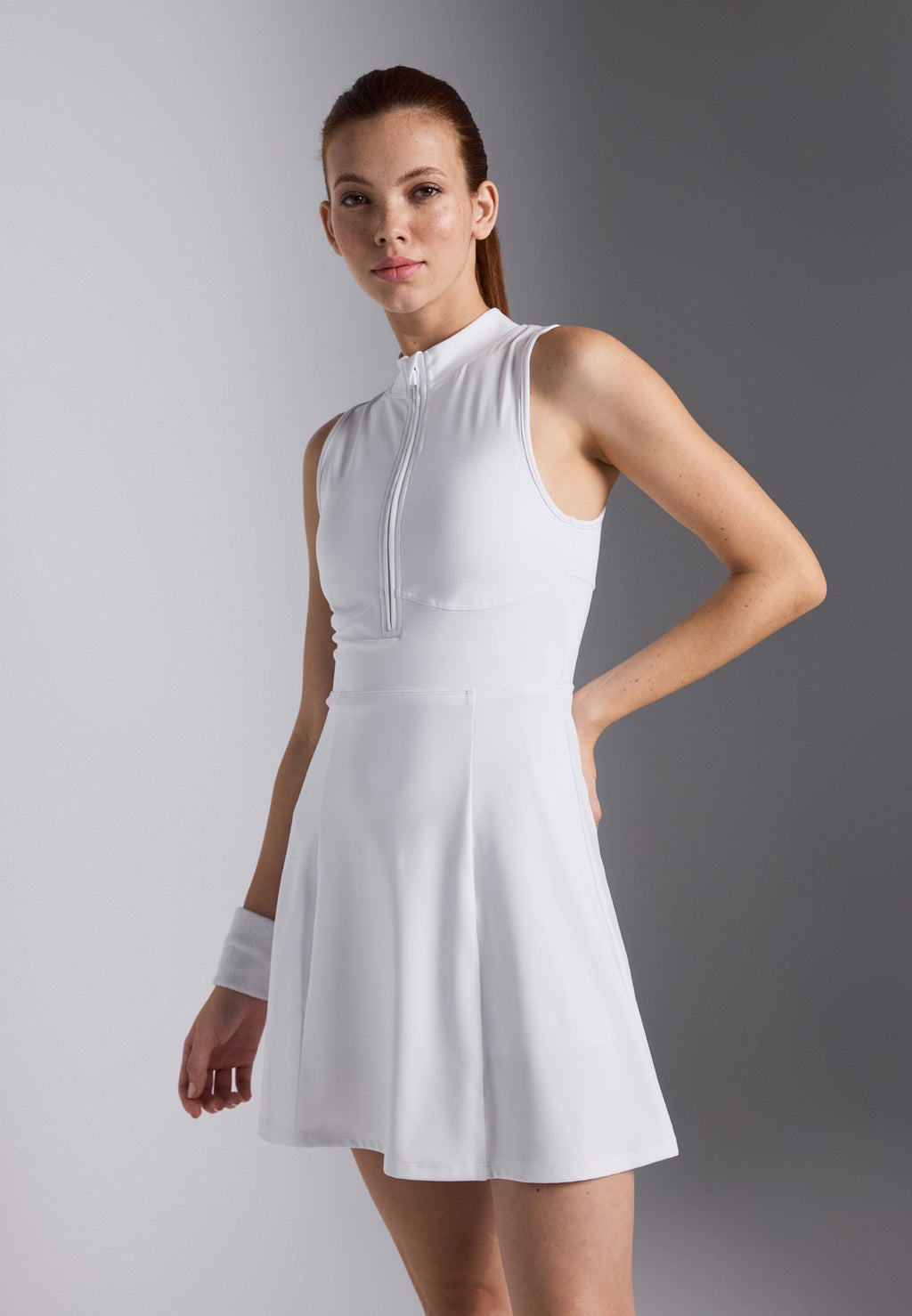 Even&Odd active TENNIS DRESS WITH ZIP FRONT AND BUILT IN SHORTS WITH POCKET