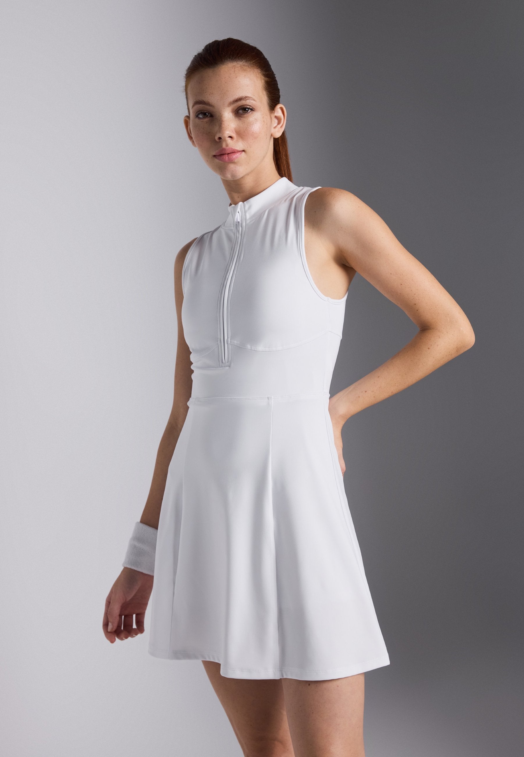 Even&Odd active TENNIS DRESS WITH ZIP FRONT AND BUILT IN SHORTS WITH POCKET