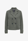 ONLY ONLFREJA SHORT DB JACKET OTW NOOS - Blazer - castor gray detail melange
