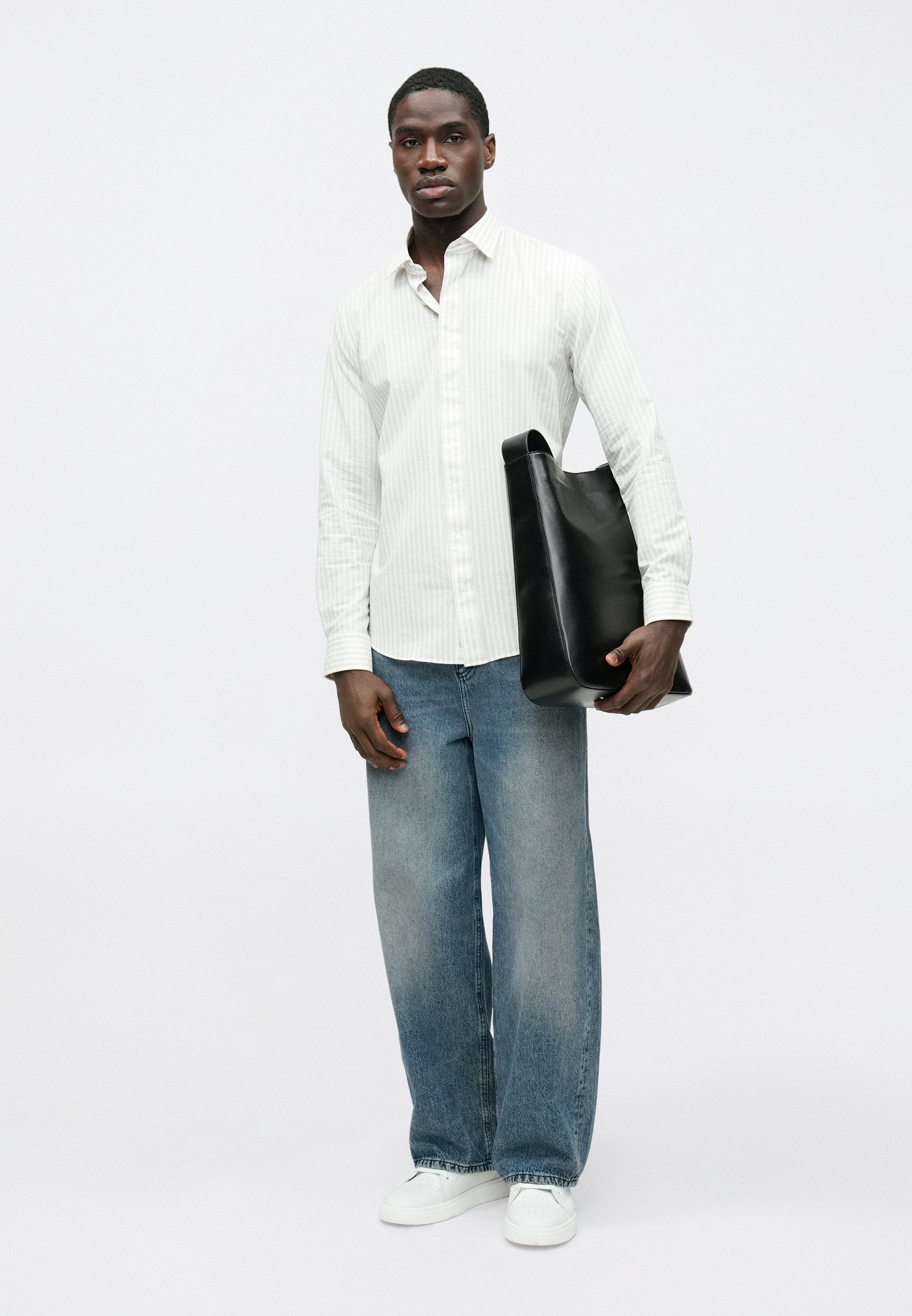 Michael Kors PERFORM STRIPE SLIM SHIRT