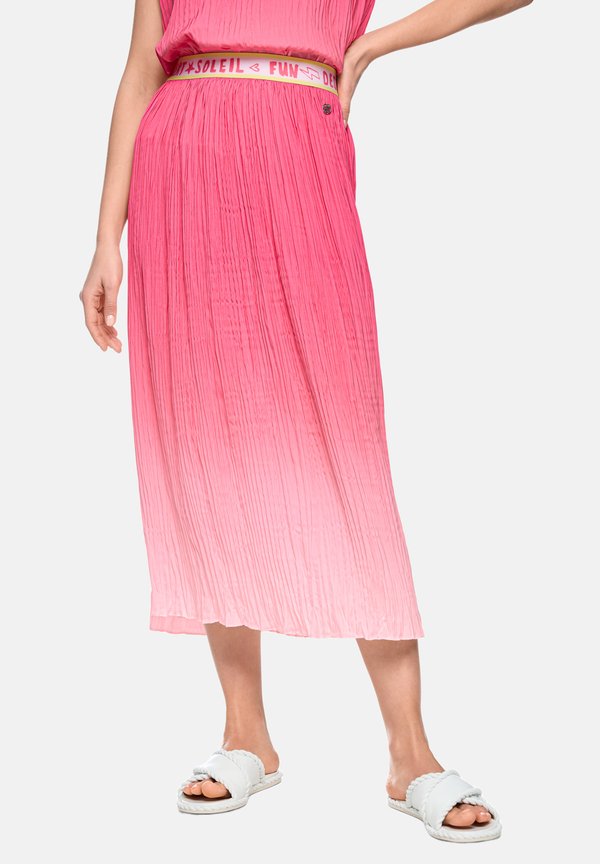 Jack & Jones LUFTIGER MIDI-ROCK "RETHINK TOGEHTER" - A-line skirt - pink lemonade