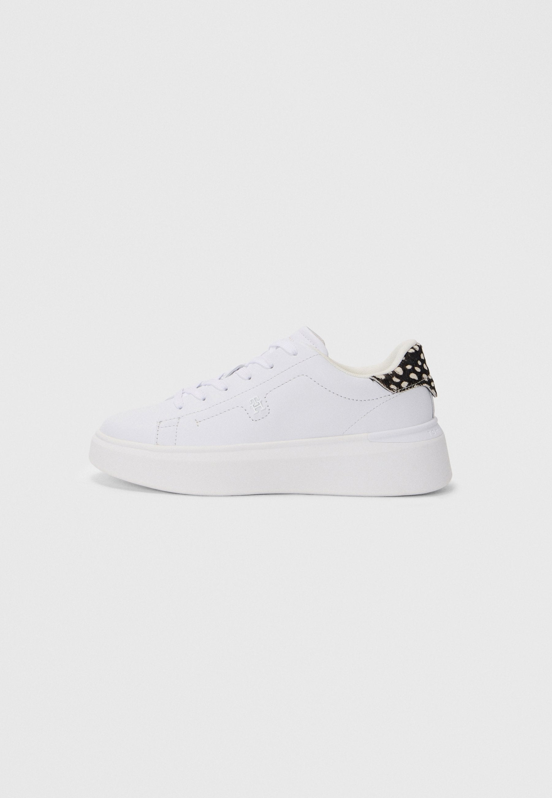 SNOW LEOPARD HEEL LEATHER PLATFORM TRAINERS Media 1