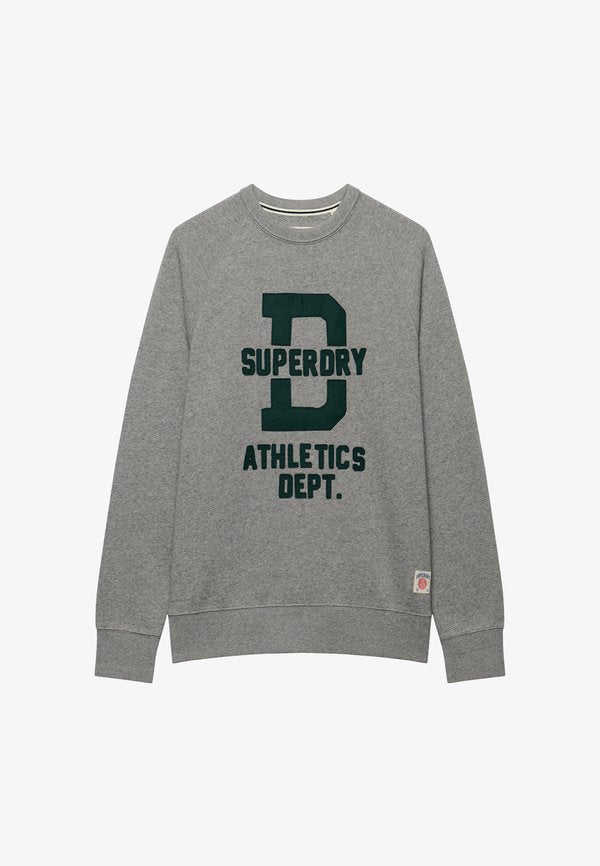 Superdry & Co SUPERDRY ATHLETIC FELT APPLIQUE CREW NECK SWEATSHIRT.. - Sweatshirt - dark vintage grey marl