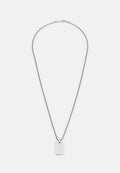 Tommy Hilfiger ALL OVER FLAG TEXTURE NECKLACE - Necklace - silver-coloured