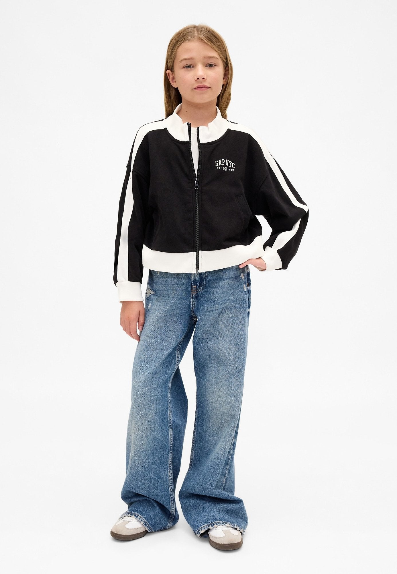 GAP KIDS NYC VINTAGESOFT LOGO TRACK JACKET