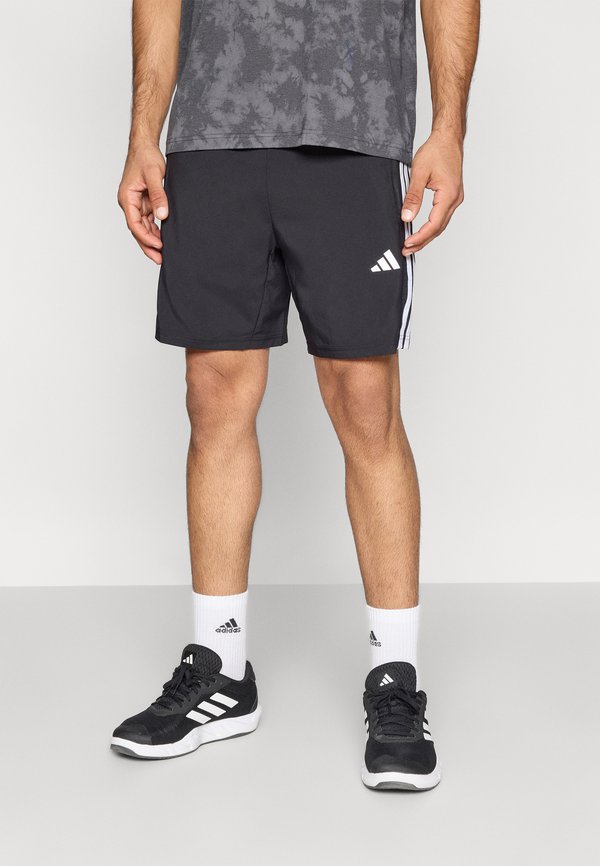 adidas Performance WORKOUT ESSENTIALS BASE 3 STRIPES - Sports shorts - black/white