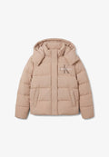 Calvin Klein Jeans MATTE MONOLOGO SHORT PUFFER - Winter jacket - crockery