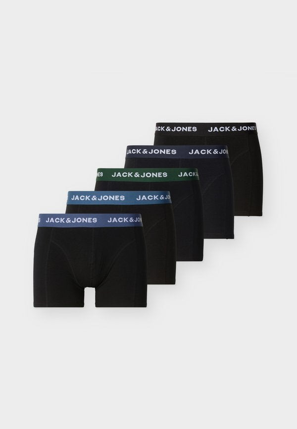 Jack & Jones JACSOLID TRUNKS 5 PACK - Trunks - black/blue