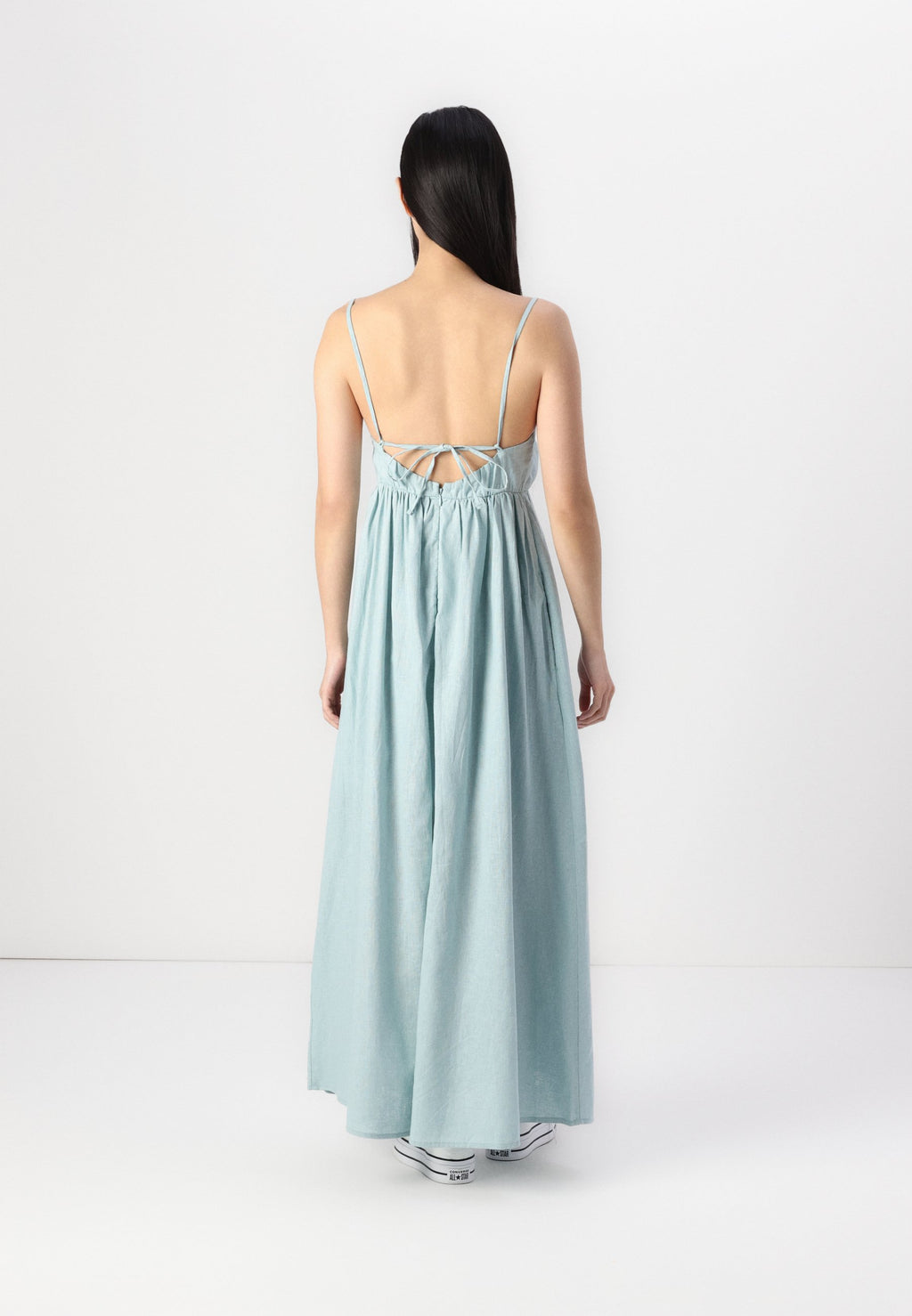 Abercrombie & Fitch Tie-Back Babydoll Maxi Dress