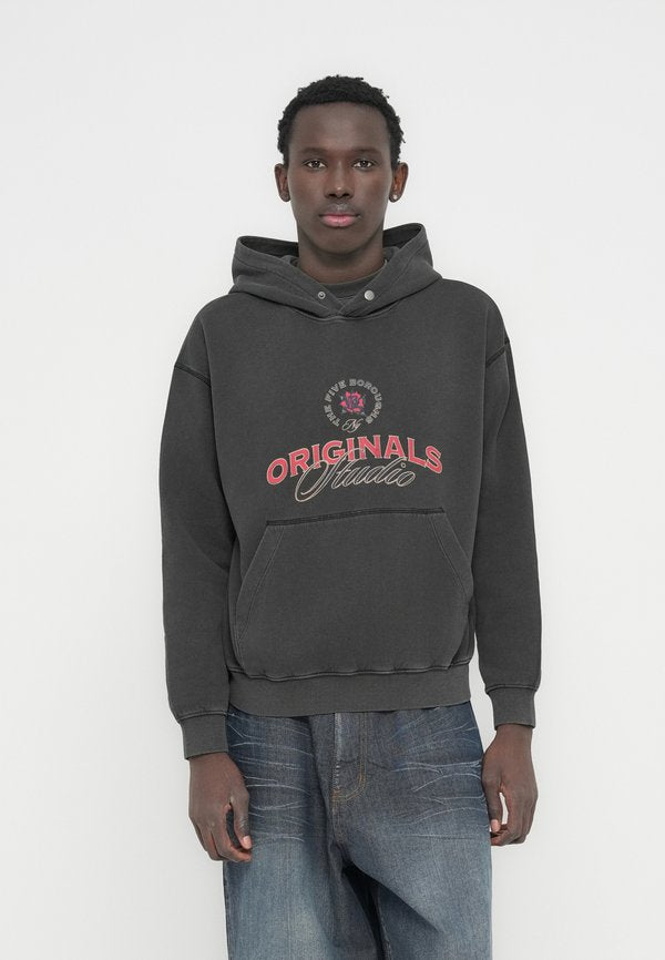 Jack & Jones JORUPSTATE GRAPHIC HOOD - Hoodie - black