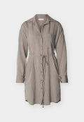 Marc O'Polo SHIRT DRESS ROUND HEM BELT COLLAR SLEEVE STRUCTURED STRIPE