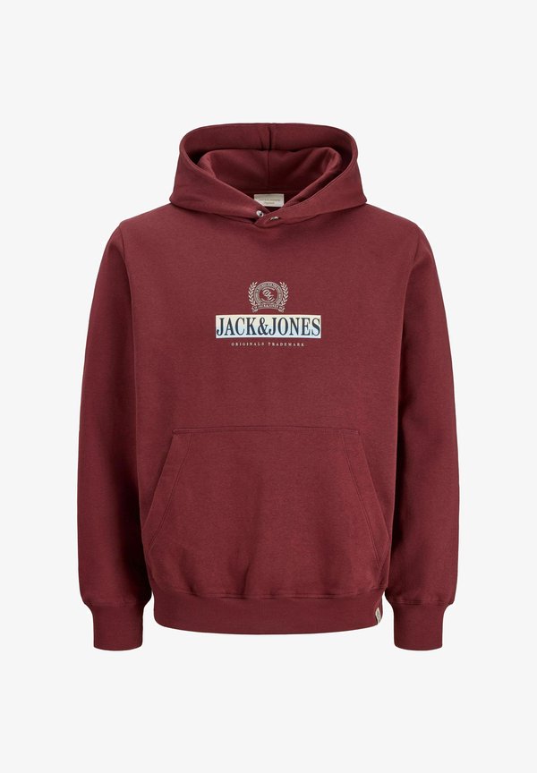 Jack & Jones JORFREDERIKSBERG GRAPHIC BOX SWEAT H PLS - Hoodie - chocolate truffle