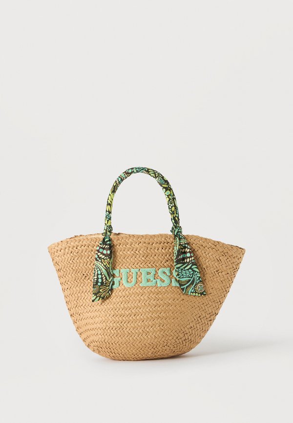 Guess BEACH STRAW - Tote bag - beige