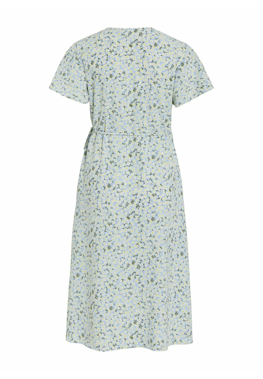 VILA VILOVIE S/S WRAP MIDI DRESS - NOOS