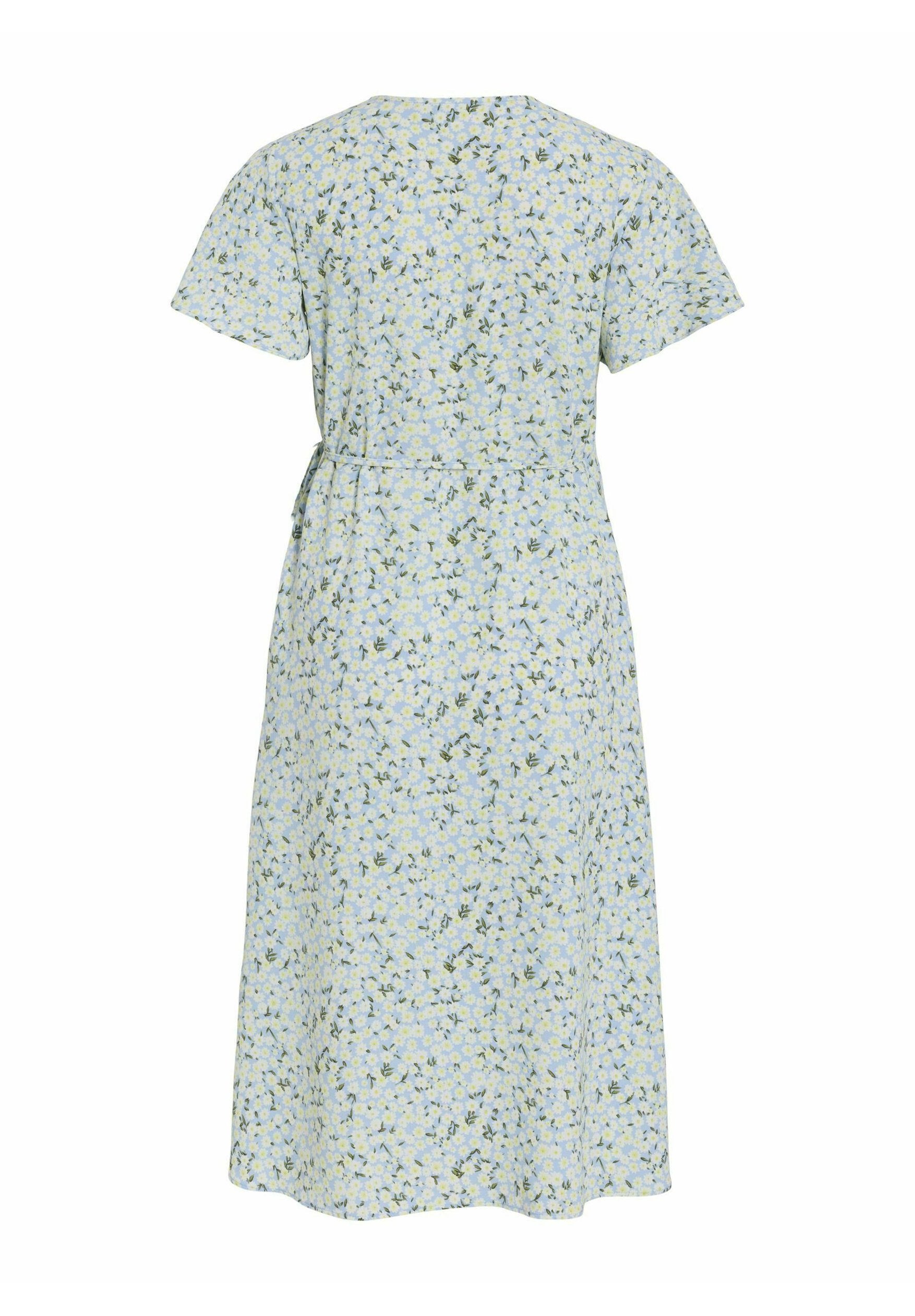 VILA VILOVIE S/S WRAP MIDI DRESS - NOOS
