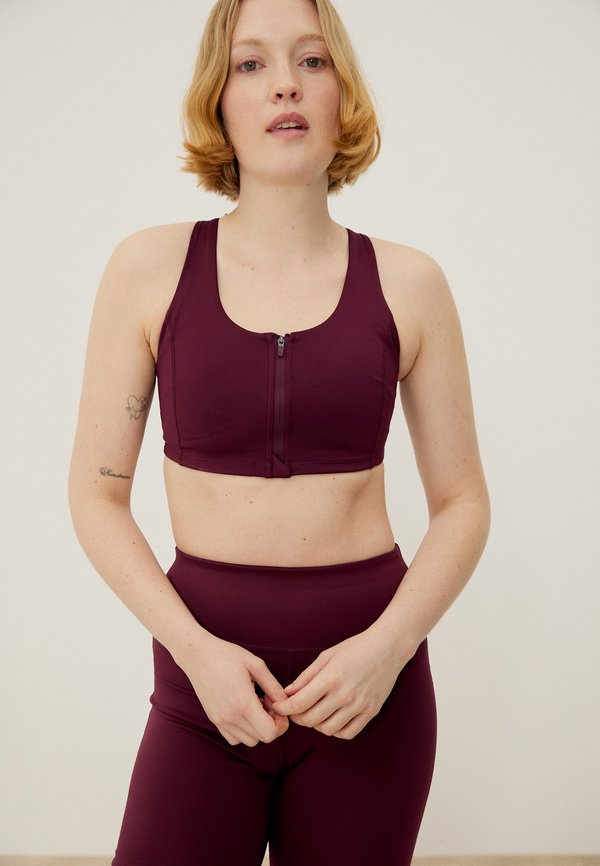 Even&Odd active MEDIUM SUPPORT BRA WITH ZIP UP FRONT & ADJUSTABLE STRAPS