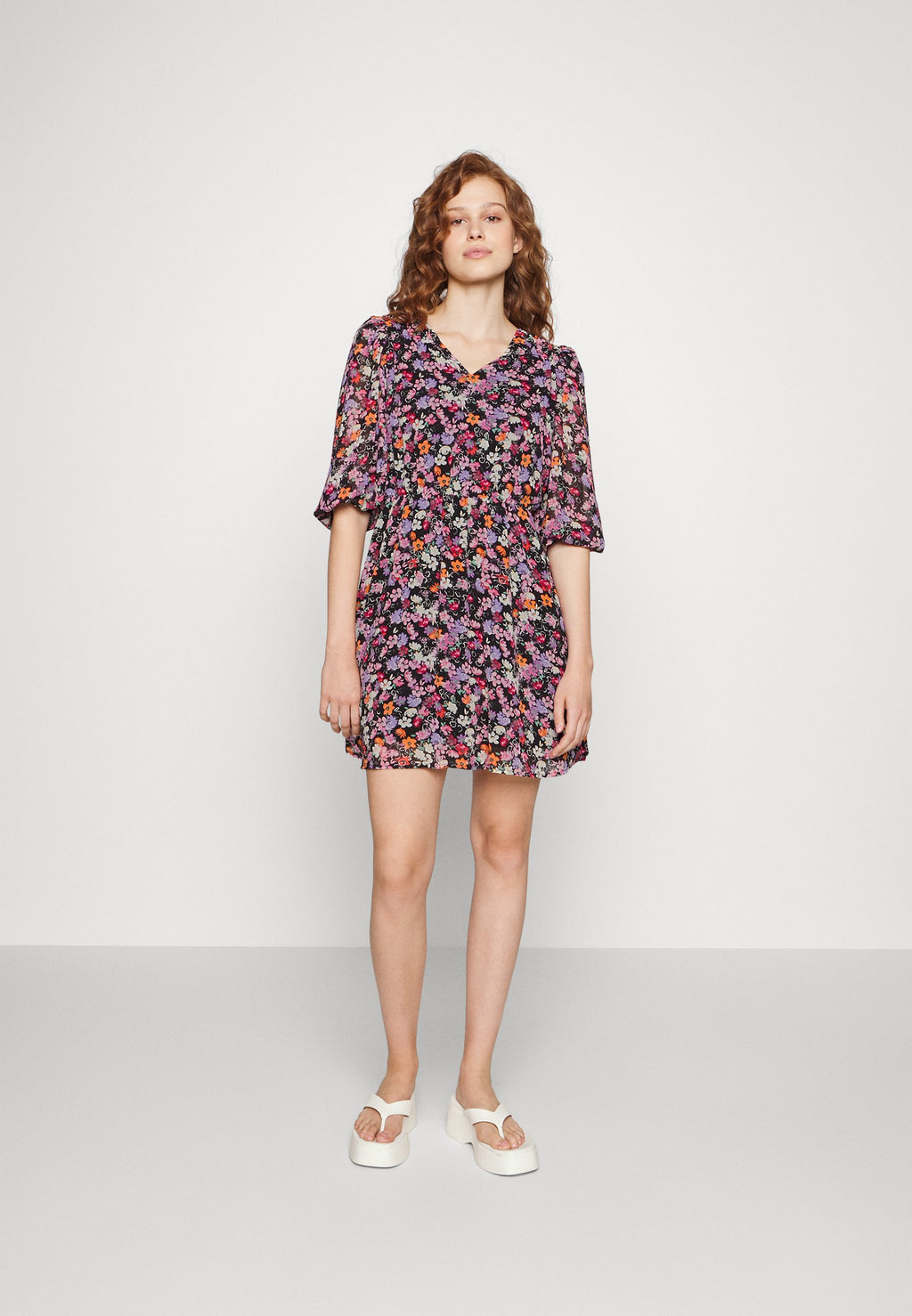 ONLY ONLCITTY 3/4 V NECK DRESS